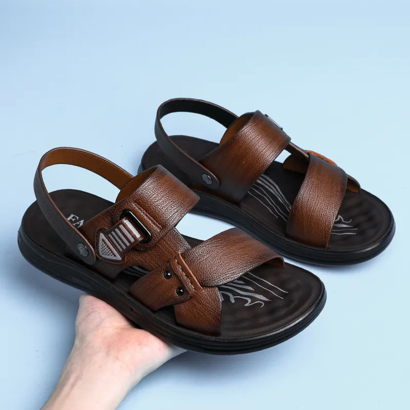 FAPAI Beach Sandals Men Brown-1