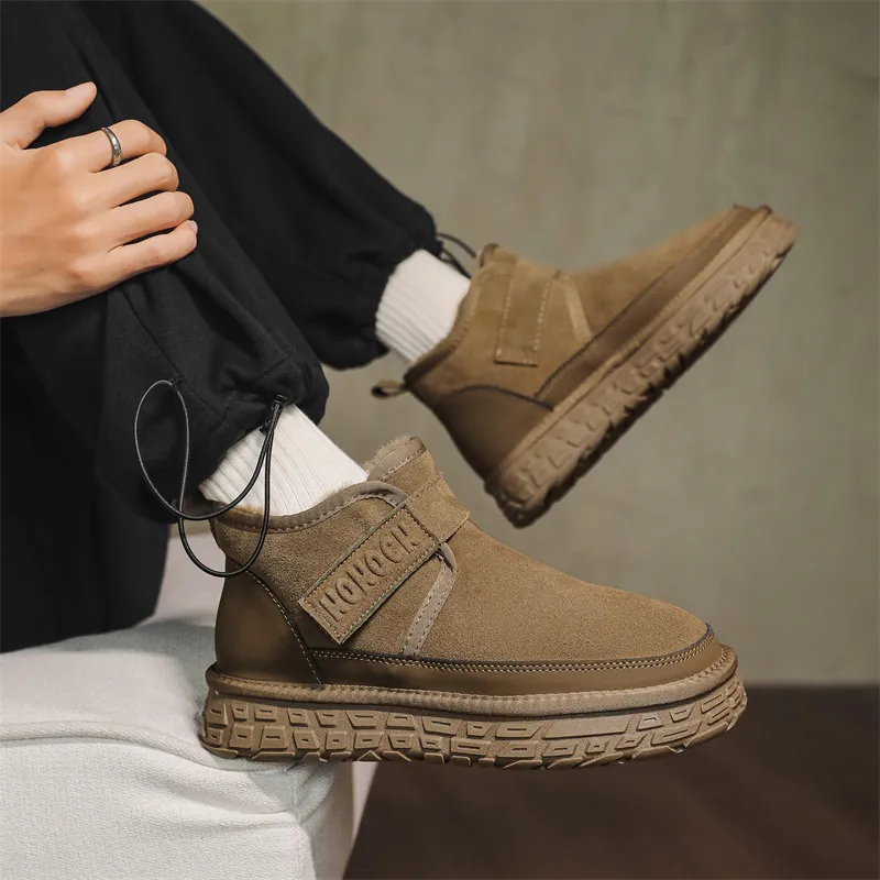 FAPAI Warm Height Increasing Coverage Short Snow Boots Men's-9