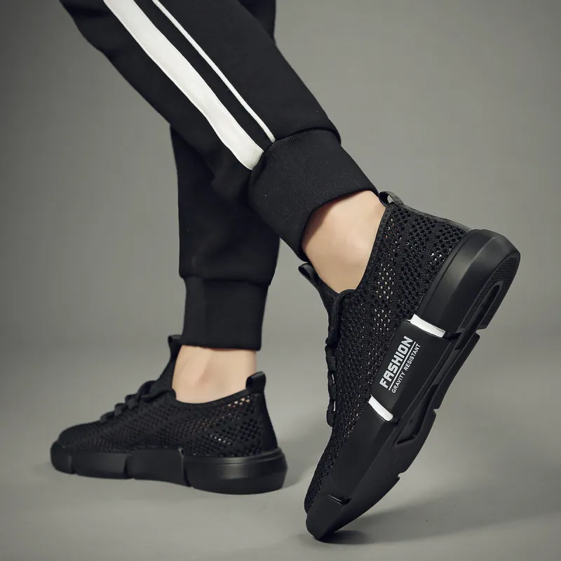 FAPAI Low Top Casual Shoes Men's Black-2
