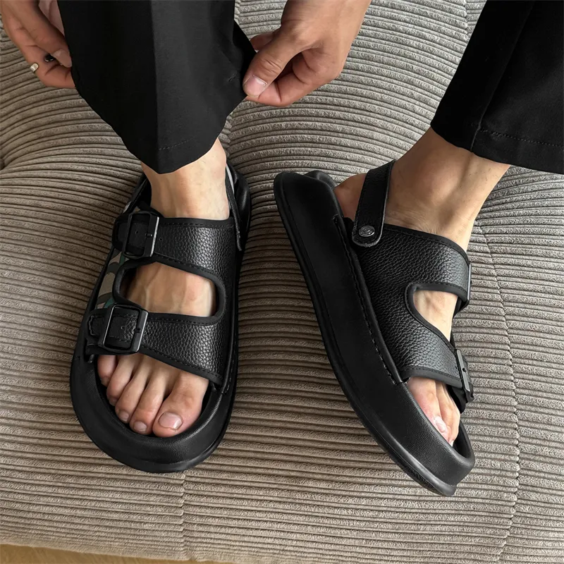 FAPAI Beach Sandals Men's Black-2