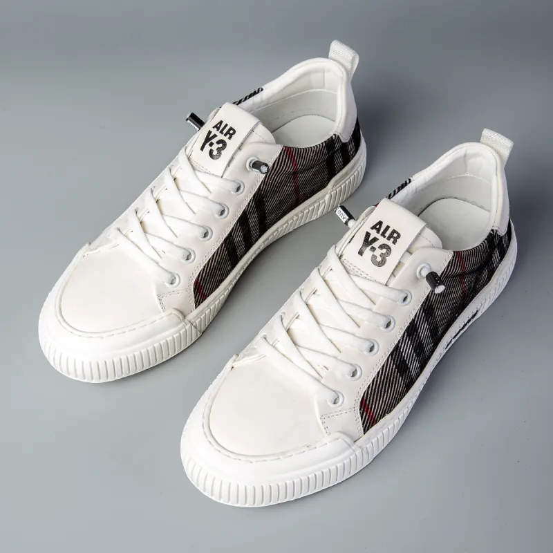 FAPAI Abrasion Resistant Low Top Skateboard Shoes Men's White-3