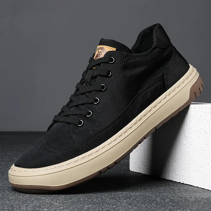 FAPAI Abrasion Resistant Height Increasing Low Top Casual Shoes Men's-4