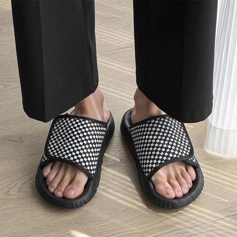 FAPAI Abrasion Resistant Slide Slippers Men's Black-3