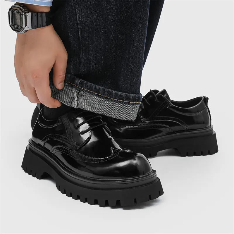FAPAI Low Top Casual Shoes Men's Black-1