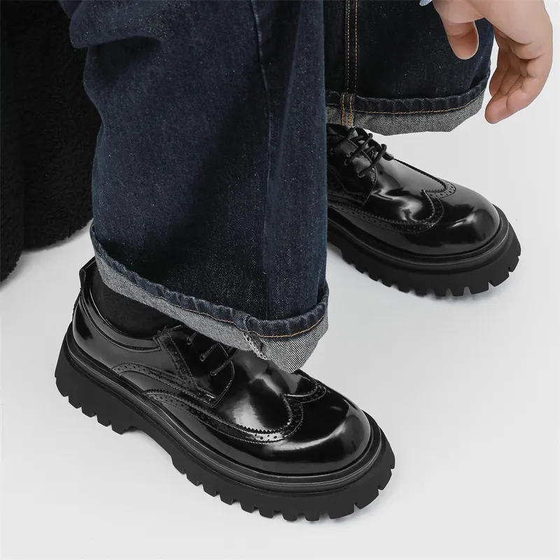 FAPAI Low Top Casual Shoes Men's Black-7