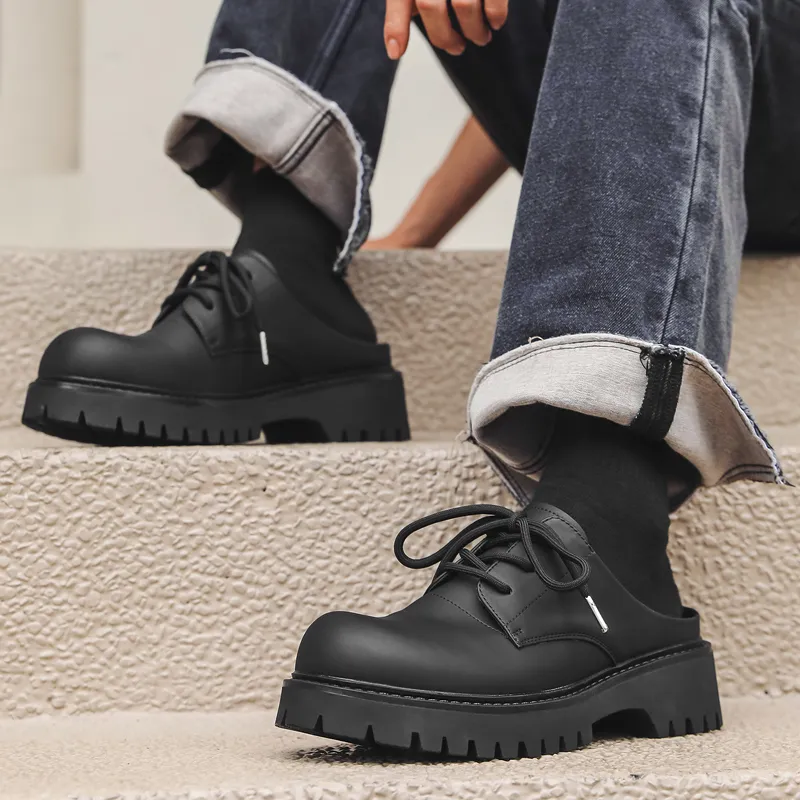 FAPAI Closed Toe Slippers Men's Black-5