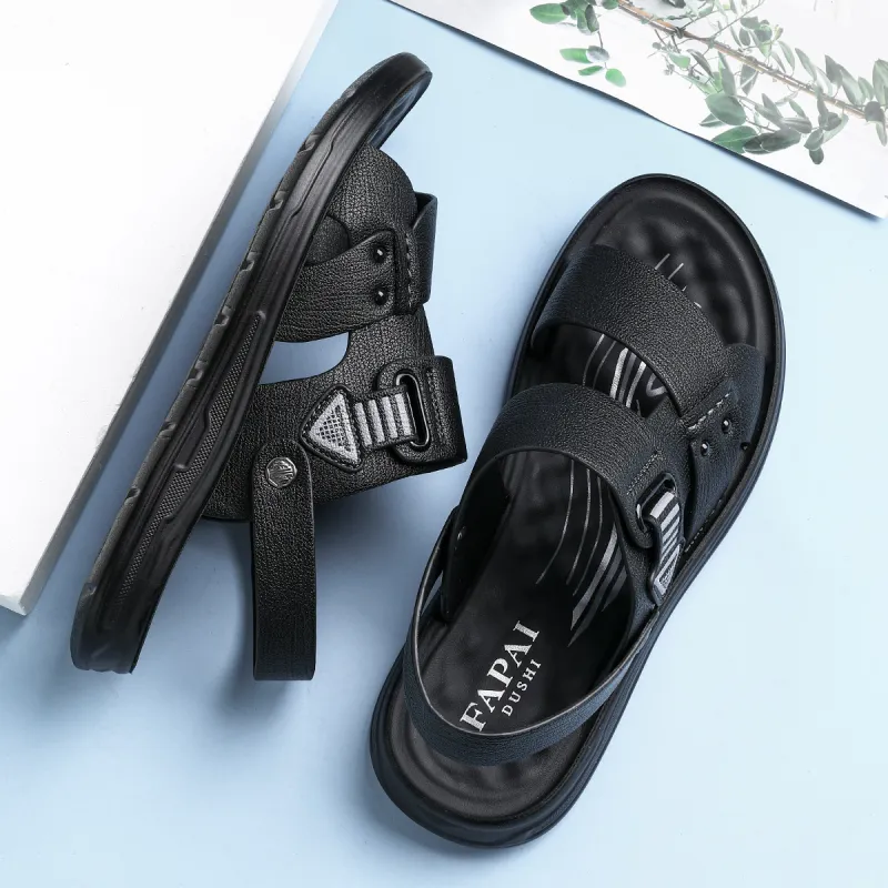 FAPAI Beach Sandals Men Brown-12