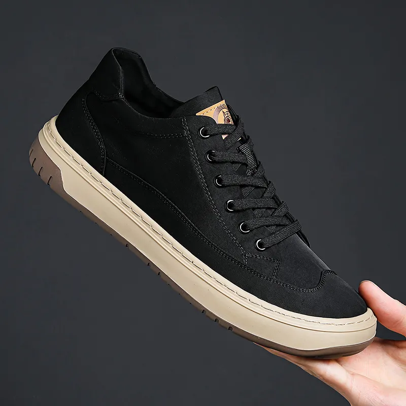 FAPAI Abrasion Resistant Height Increasing Low Top Casual Shoes Men's-1