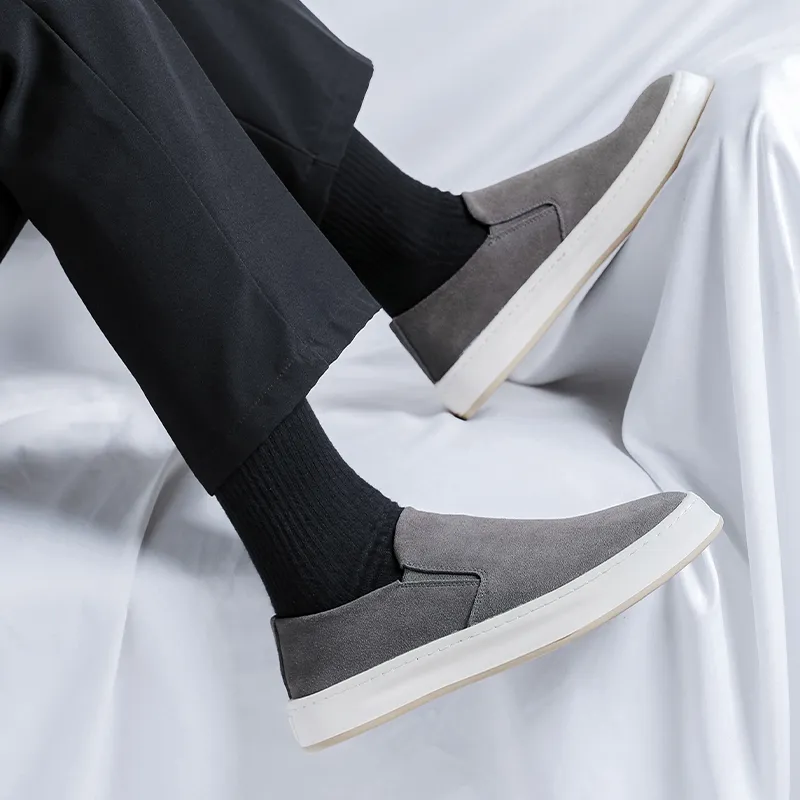 FAPAI Casual Shoes Men Low Top Gray/Apricot-2