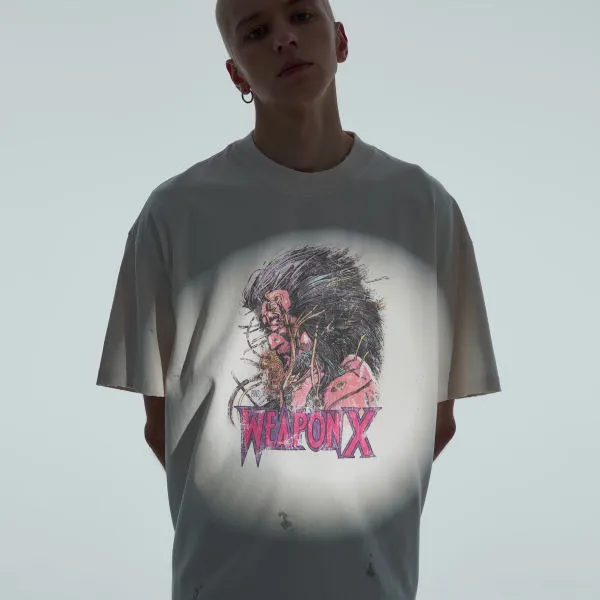 VESSEL Drop Shoulder Sleeve T Shirt Unisex White-3