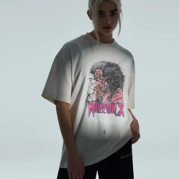 VESSEL Drop Shoulder Sleeve T Shirt Unisex White-2
