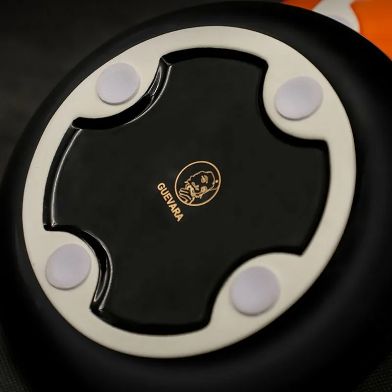 GUEVARA Three Slot Cigar And Cigarette Ceramic Ashtray, Suitable For Home And Office, Easy To Clean-2