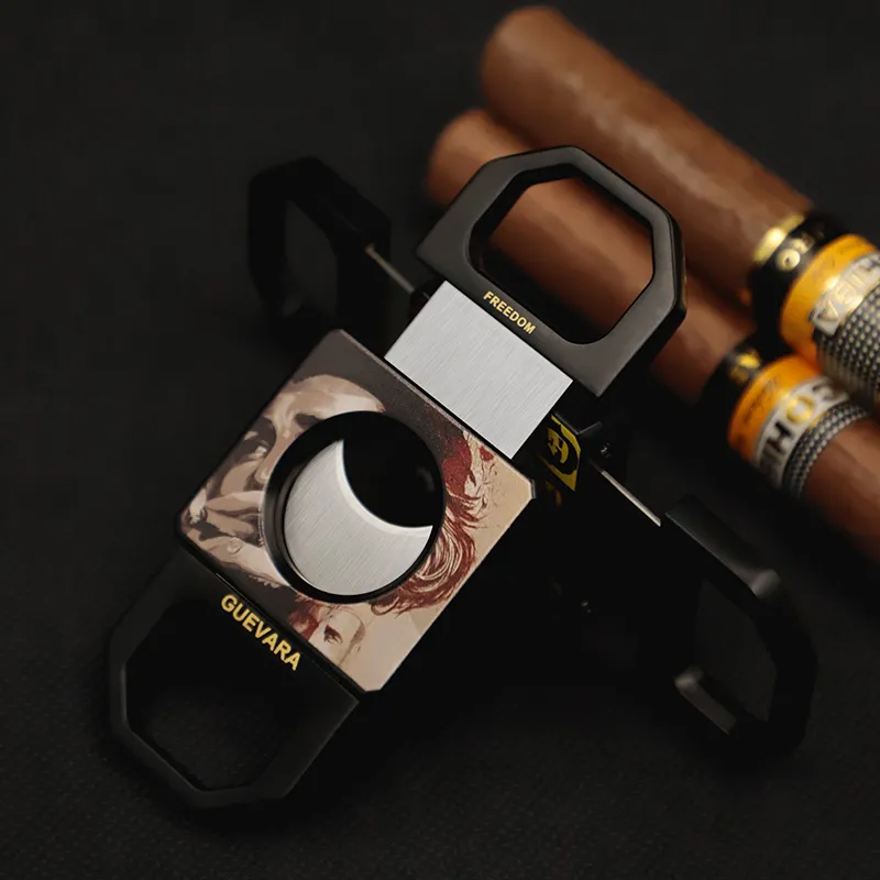 GUEVARA Cigar Tool Set, Windproof Direct Blue Flame Lighter, Sharp Silky Cigar Cutter, Gift Box Set-7