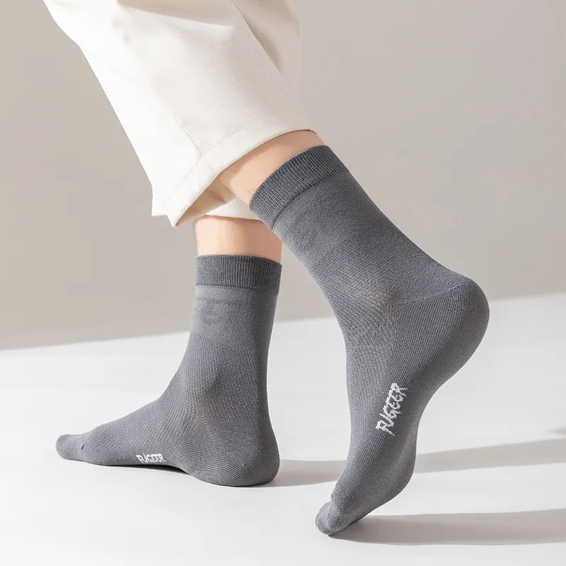 FUGEER Mid Calf Socks Men's Box 5 Pack-1