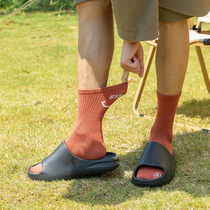 FUGEER Mid Calf Socks Men's 4 Pack-4