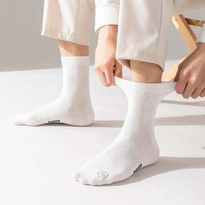 FUGEER Mid Calf Socks Men's Box 5 Pack-2