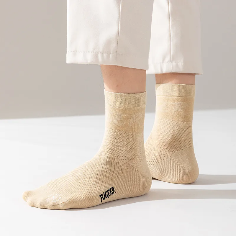 FUGEER Mid Calf Socks Men's Box 5 Pack-3