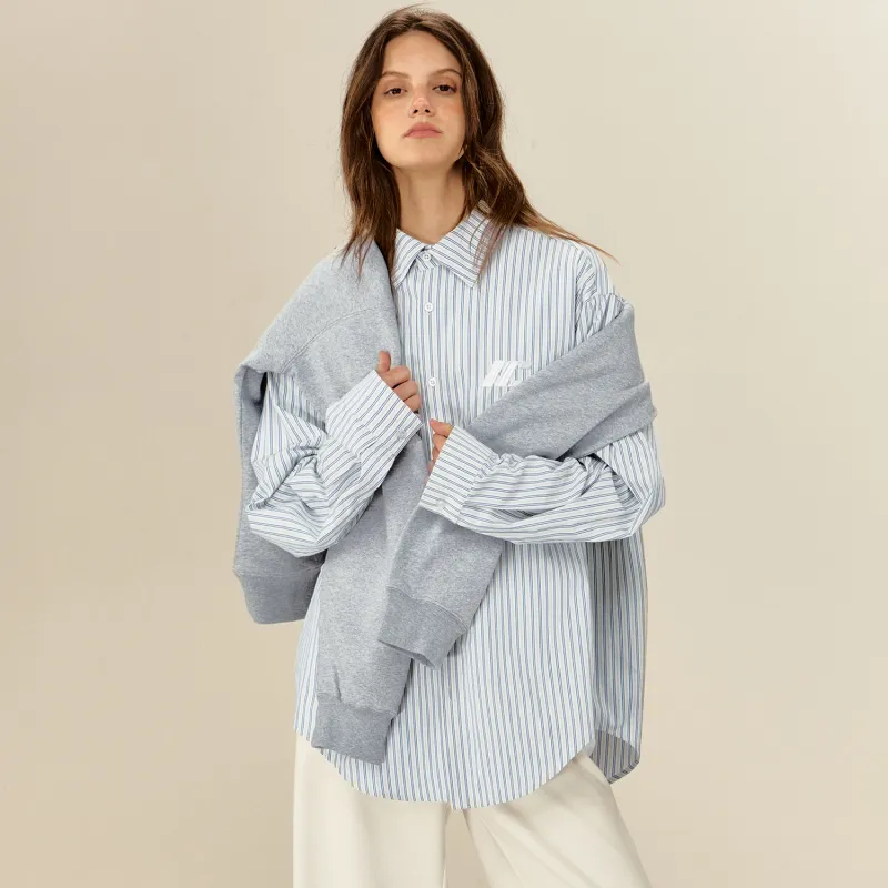 ICONS Lab Shirts Unisex Blue White Stripes-5