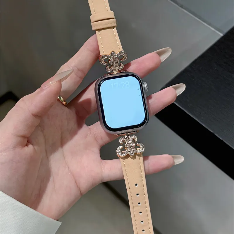 LOVINGCOOL Watch Band Apple Compatibility Genuine Leather Material-3