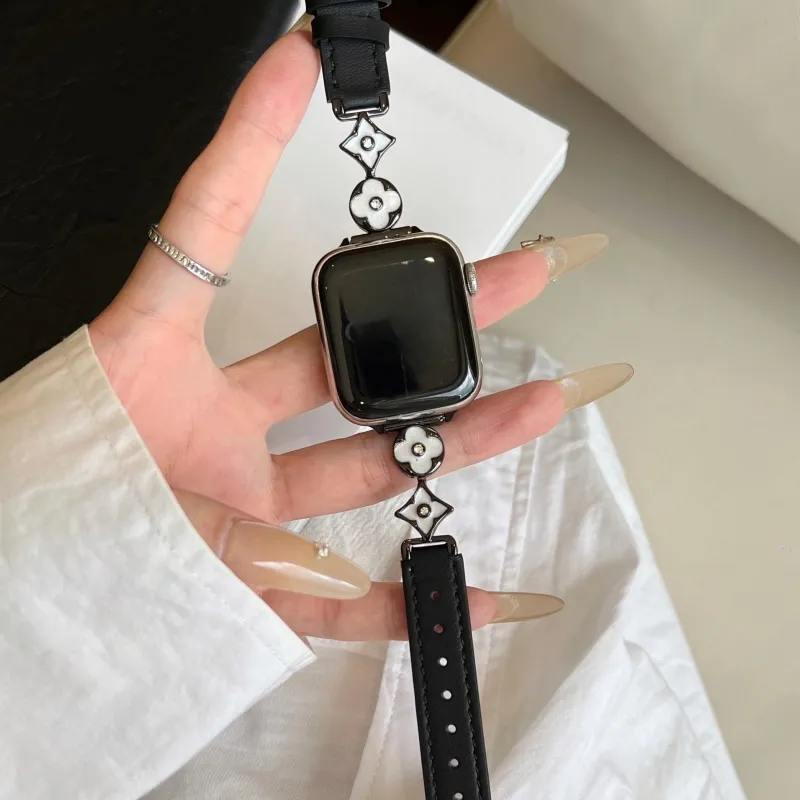 LOVINGCOOL Apple Compatibility Watch Band Genuine Leather Material-4