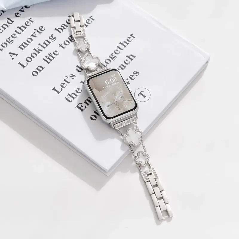 LOVINGCOOL Xiaomi Red Beige Compatibility Watch Band Metal-7