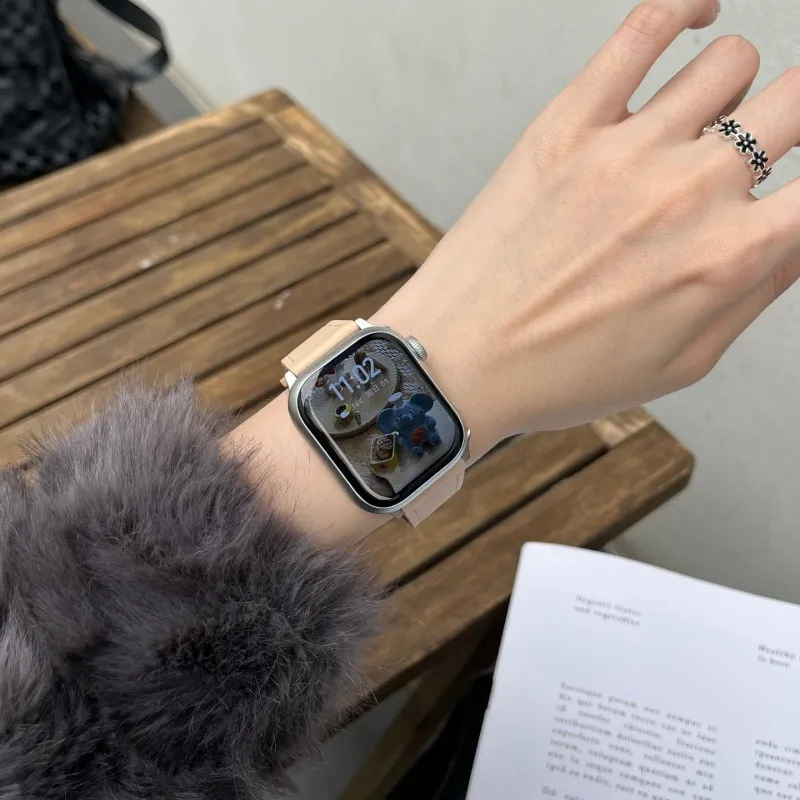 LOVINGCOOL Watch Band Apple Compatibility 130mm Genuine Leather Material-6