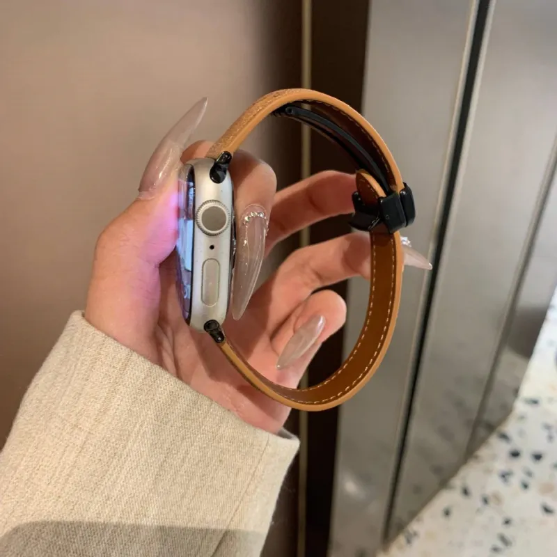 LOVINGCOOL Watch Band Apple Compatibility Genuine Leather Material-6