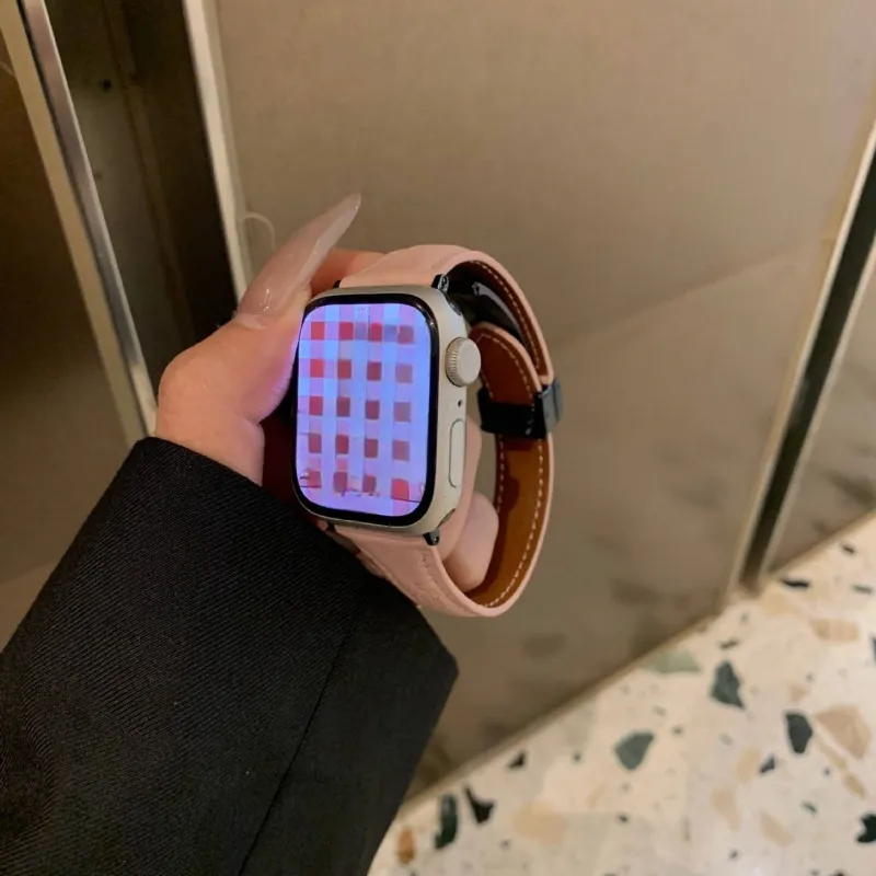LOVINGCOOL Watch Band Apple Compatibility Genuine Leather Material-1