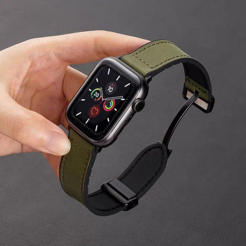 LOVINGCOOL Watch Band Apple Compatibility Genuine Leather Material-11