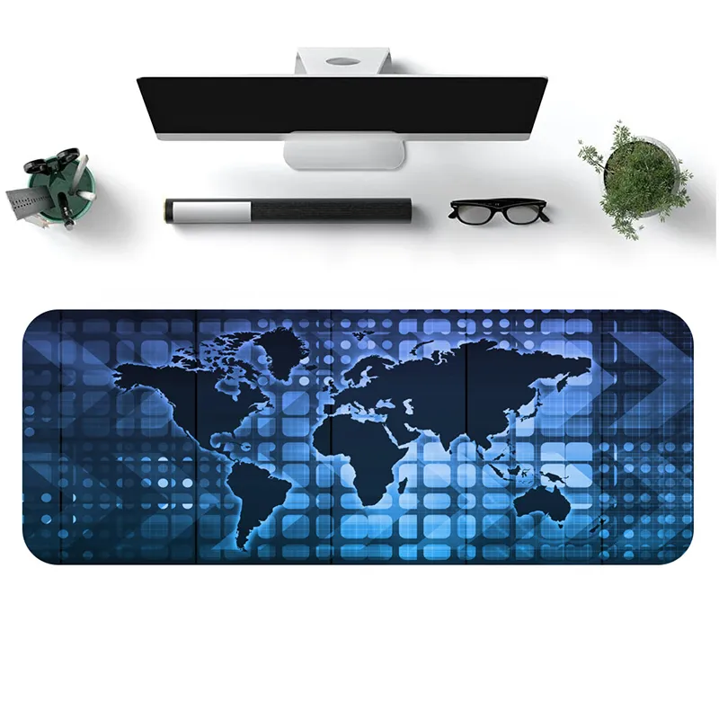 LOVINGCOOL Natural Rubber Vintage World Map E Sports Extra Large Size Thickened Quiet Office Gaming Mouse Pads-13