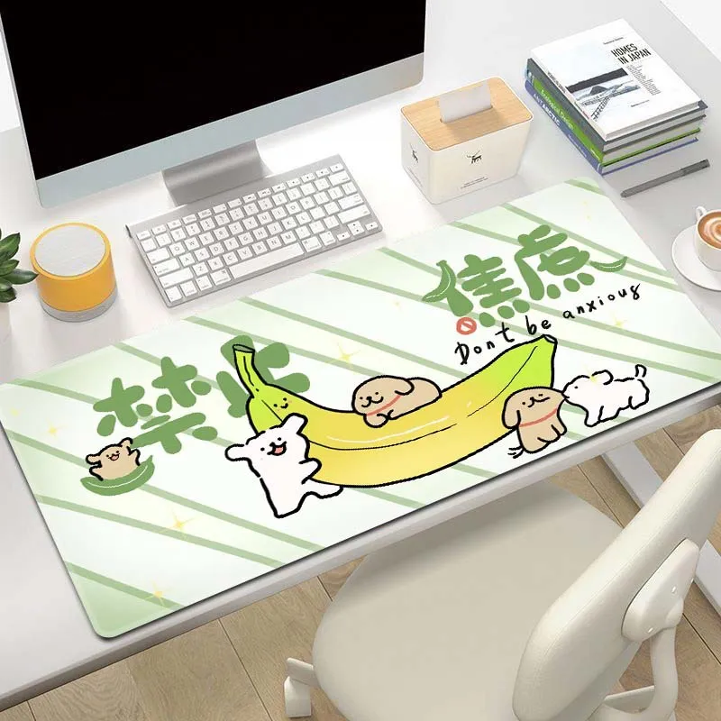 LOVINGCOOL Natural Rubber Cute Cartoon Maltese Large Keyboard Pad With Thickened Edges Office Desk Mat Mouse Pads-9