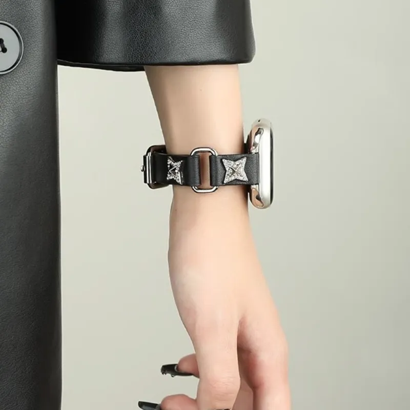 LOVINGCOOL Watch Band Apple Compatibility Genuine Leather Material-8