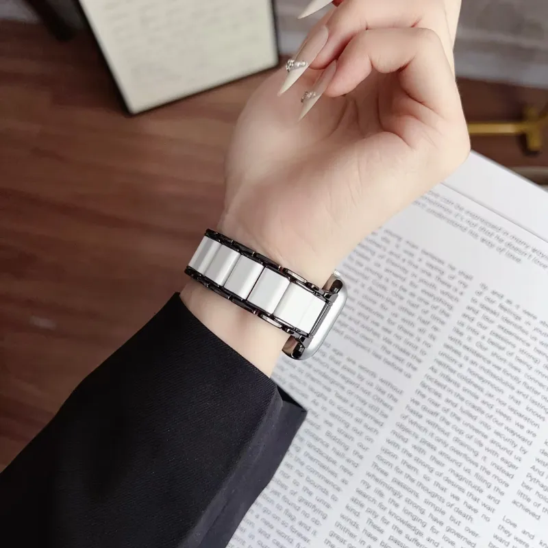LOVINGCOOL Watch Band Apple Compatibility Imitation Ceramic Material-11