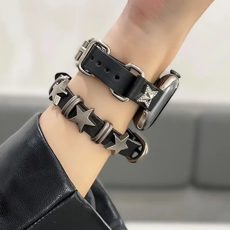 LOVINGCOOL Watch Band Apple Compatibility Genuine Leather Material-7