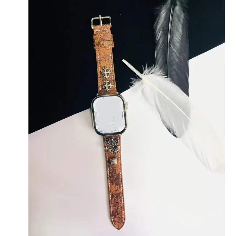 LOVINGCOOL Apple Compatibility Watch Band Genuine Leather Material-1