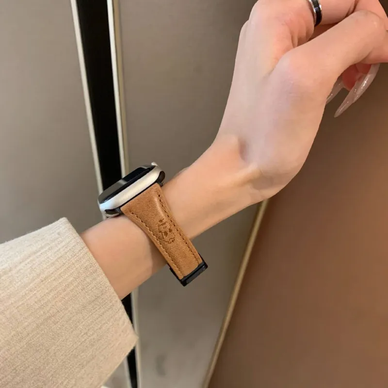 LOVINGCOOL Watch Band Apple Compatibility Genuine Leather Material-8