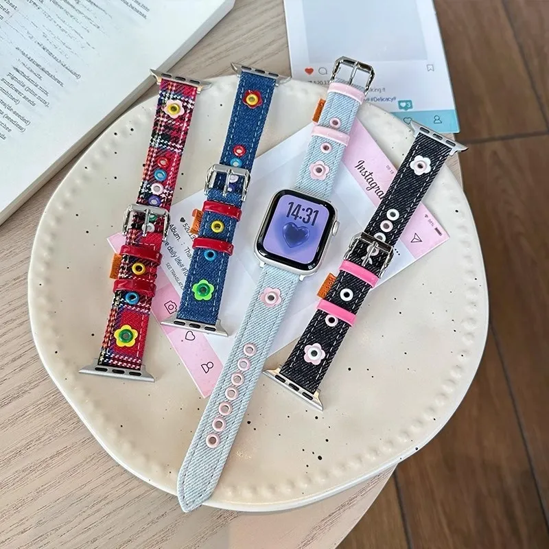 LOVINGCOOL Watch Band Apple Compatibility Canvas Material-3