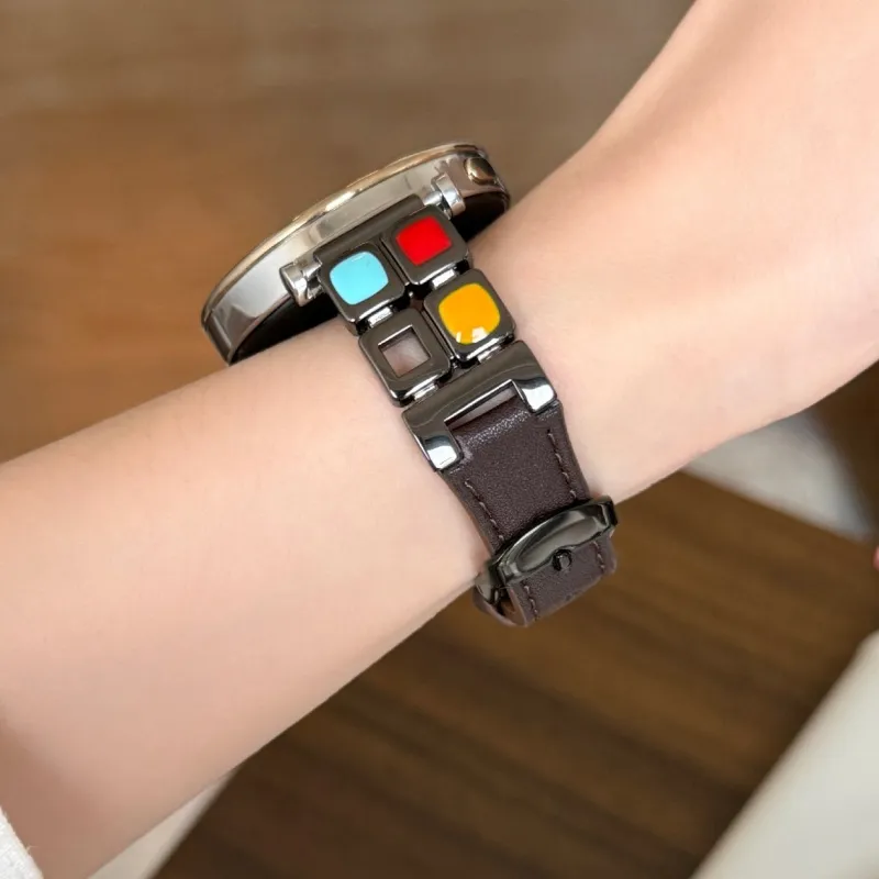 LOVINGCOOL Huawei Compatibility Watch Band Leather, Metal-8