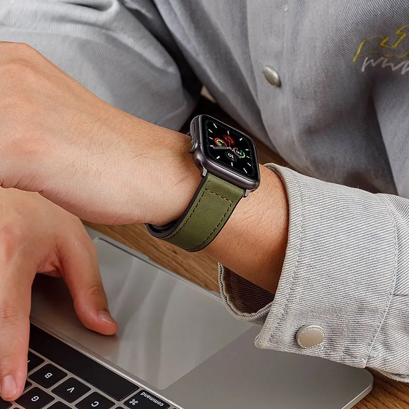 LOVINGCOOL Watch Band Apple Compatibility Genuine Leather Material-14
