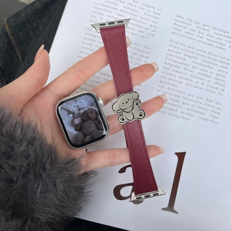 LOVINGCOOL Watch Band Apple Compatibility 130mm Genuine Leather Material-17