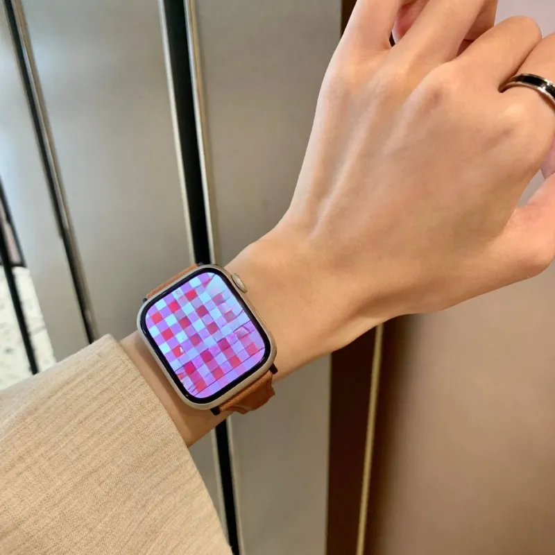 LOVINGCOOL Watch Band Apple Compatibility Genuine Leather Material-12