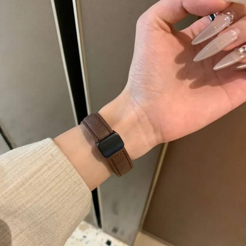 LOVINGCOOL Watch Band Apple Compatibility Genuine Leather Material-17