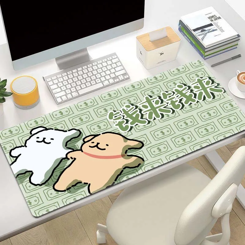 LOVINGCOOL Natural Rubber Cute Cartoon Maltese Large Keyboard Pad With Thickened Edges Office Desk Mat Mouse Pads-13