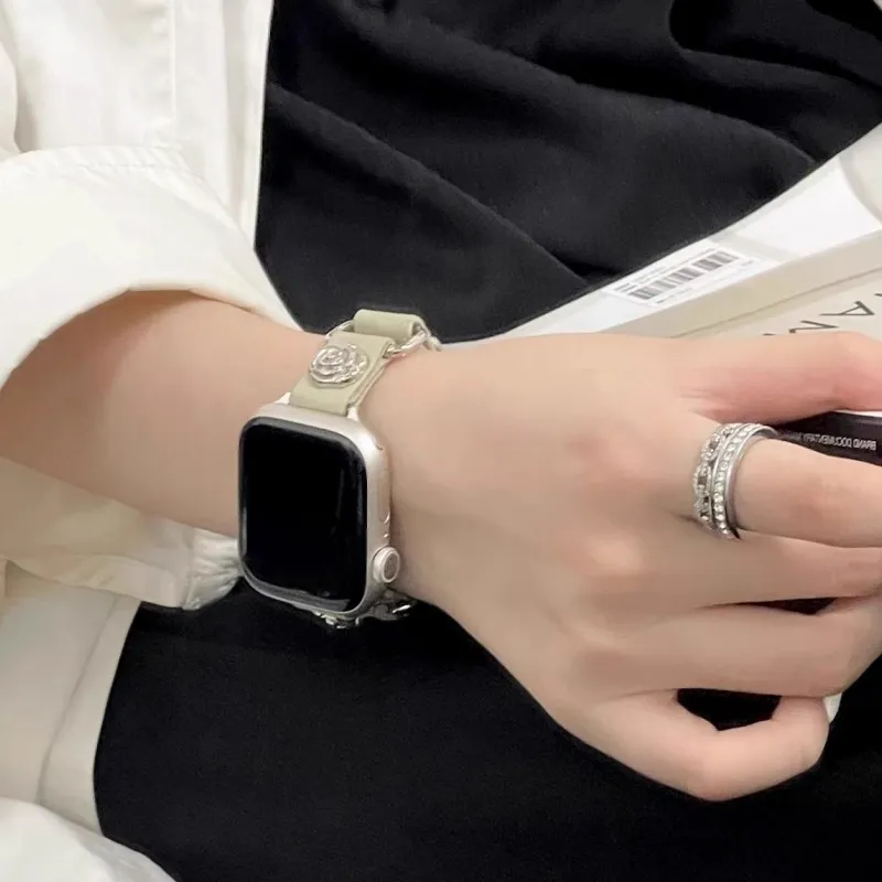 LOVINGCOOL Watch Band Apple Compatibility Genuine Leather Material-3