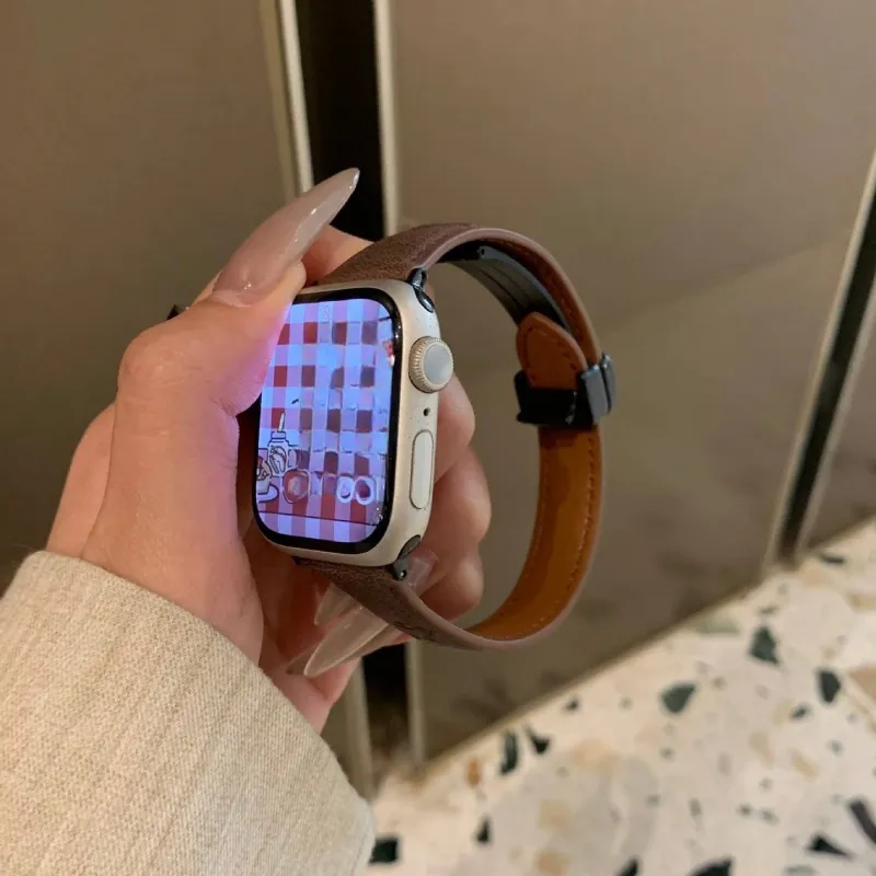 LOVINGCOOL Watch Band Apple Compatibility Genuine Leather Material-19