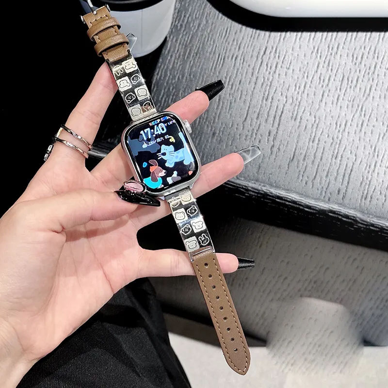LOVINGCOOL Watch Band Apple Compatibility 15cm Cowhide Leather Material-7