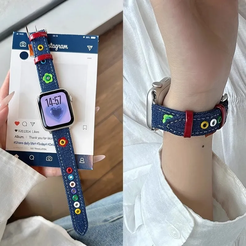 LOVINGCOOL Watch Band Apple Compatibility Canvas Material-4