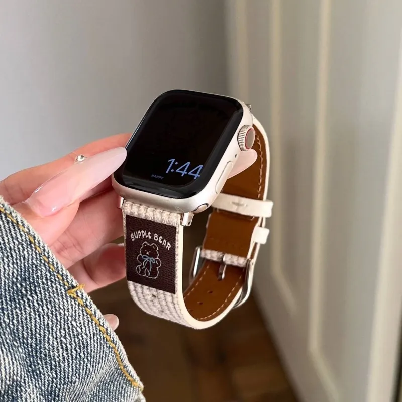 LOVINGCOOL Watch Band Apple Compatibility Fleece Material-2