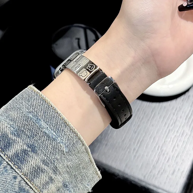 LOVINGCOOL Watch Band Apple Compatibility 15cm Cowhide Leather Material-4