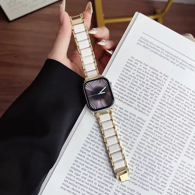 LOVINGCOOL Watch Band Apple Compatibility Imitation Ceramic Material-5